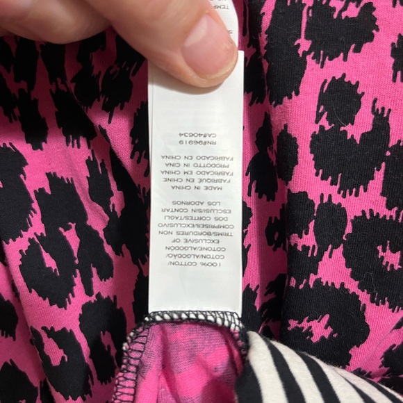 Marc Jacobs Pink/Black Animal Print and Striped Dress Size Medium - Picture 8 of 10